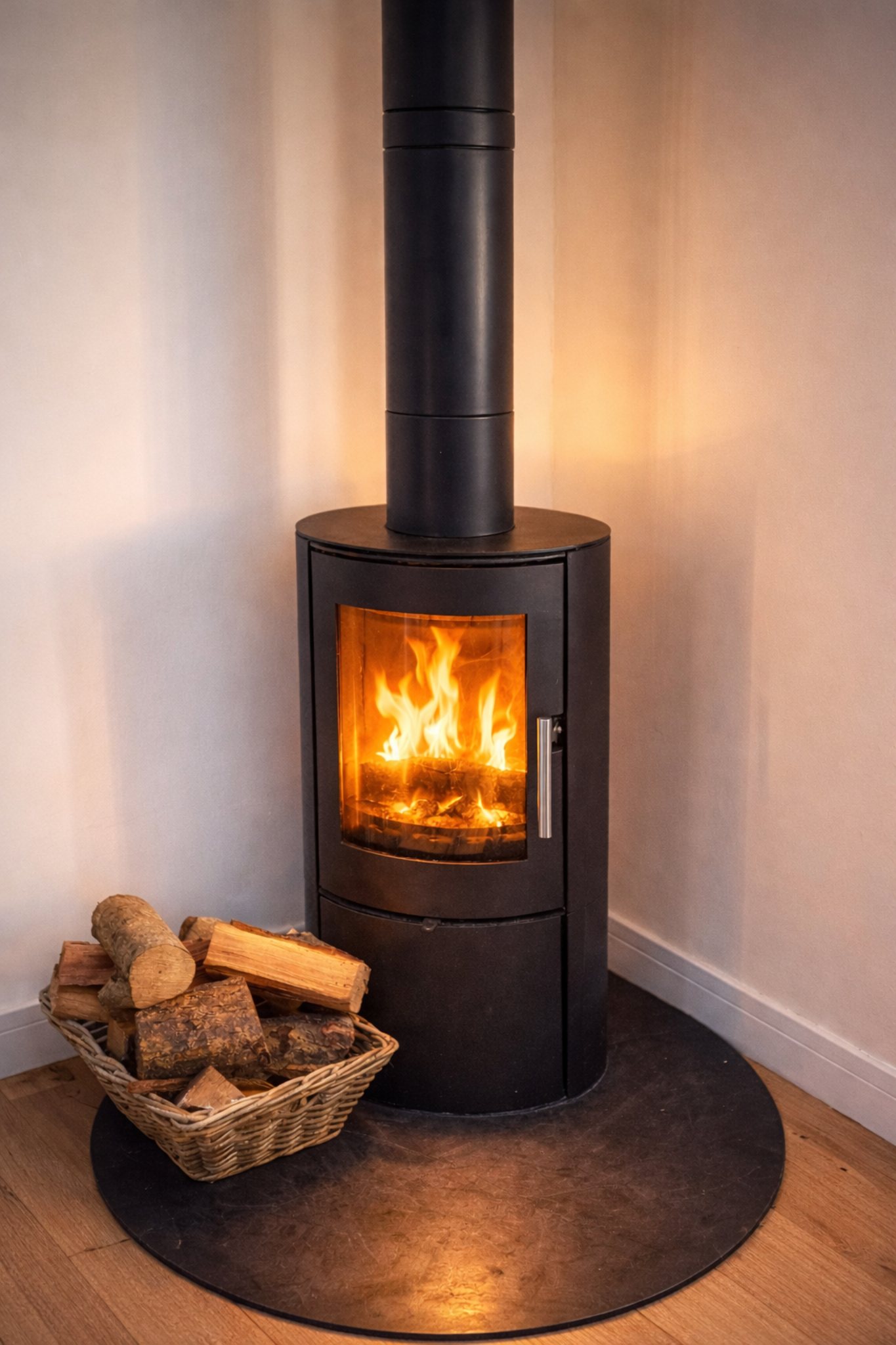 Cosy corner with wood-burning stove